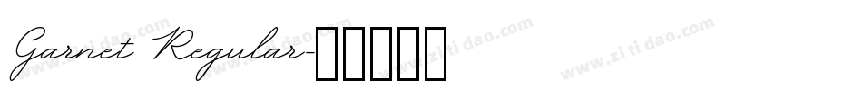 Garnet Regular字体转换